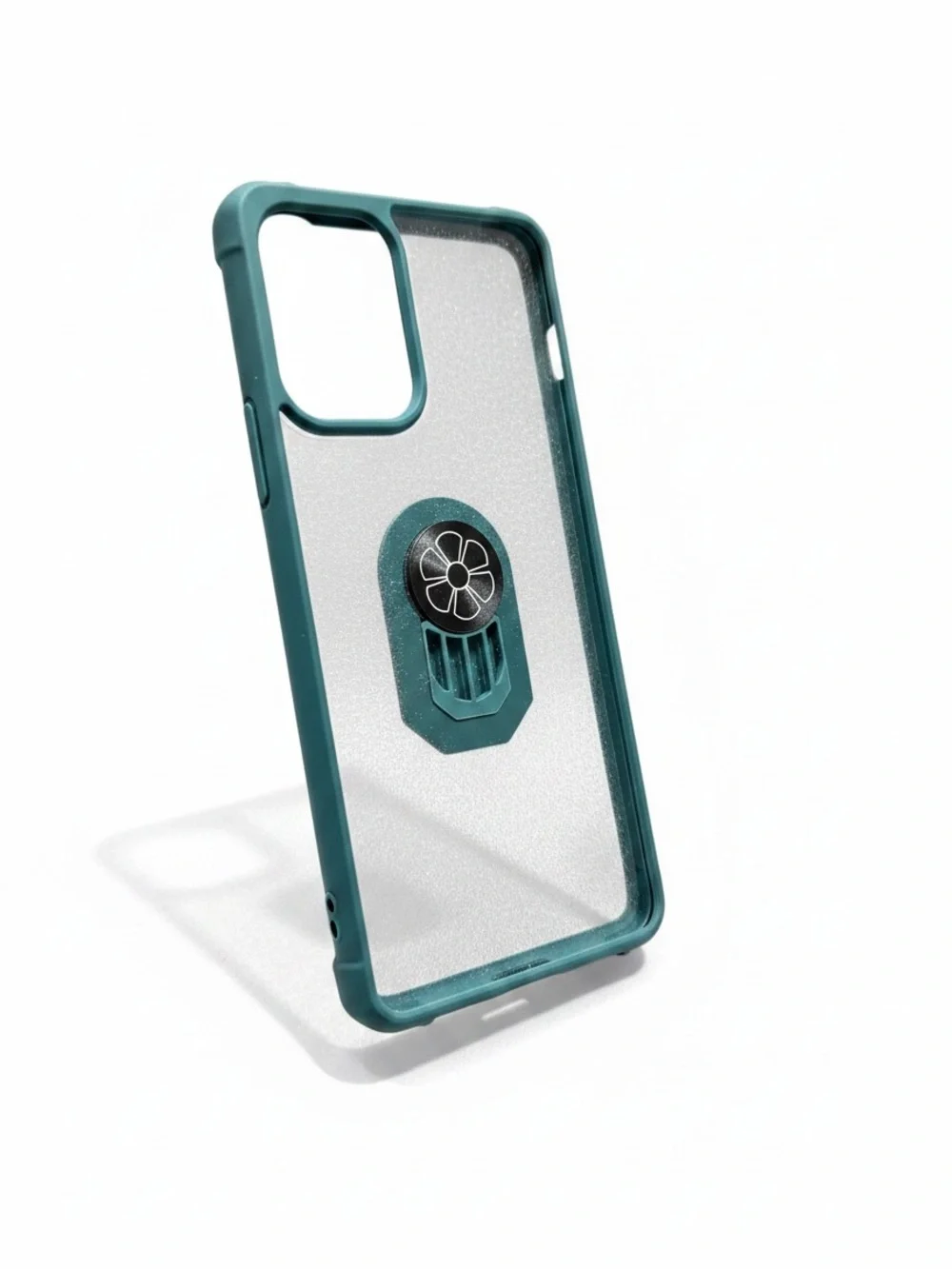 Green Protective Phone Case For Samsung Galaxy S21 Ultra Built-In Ring Stand